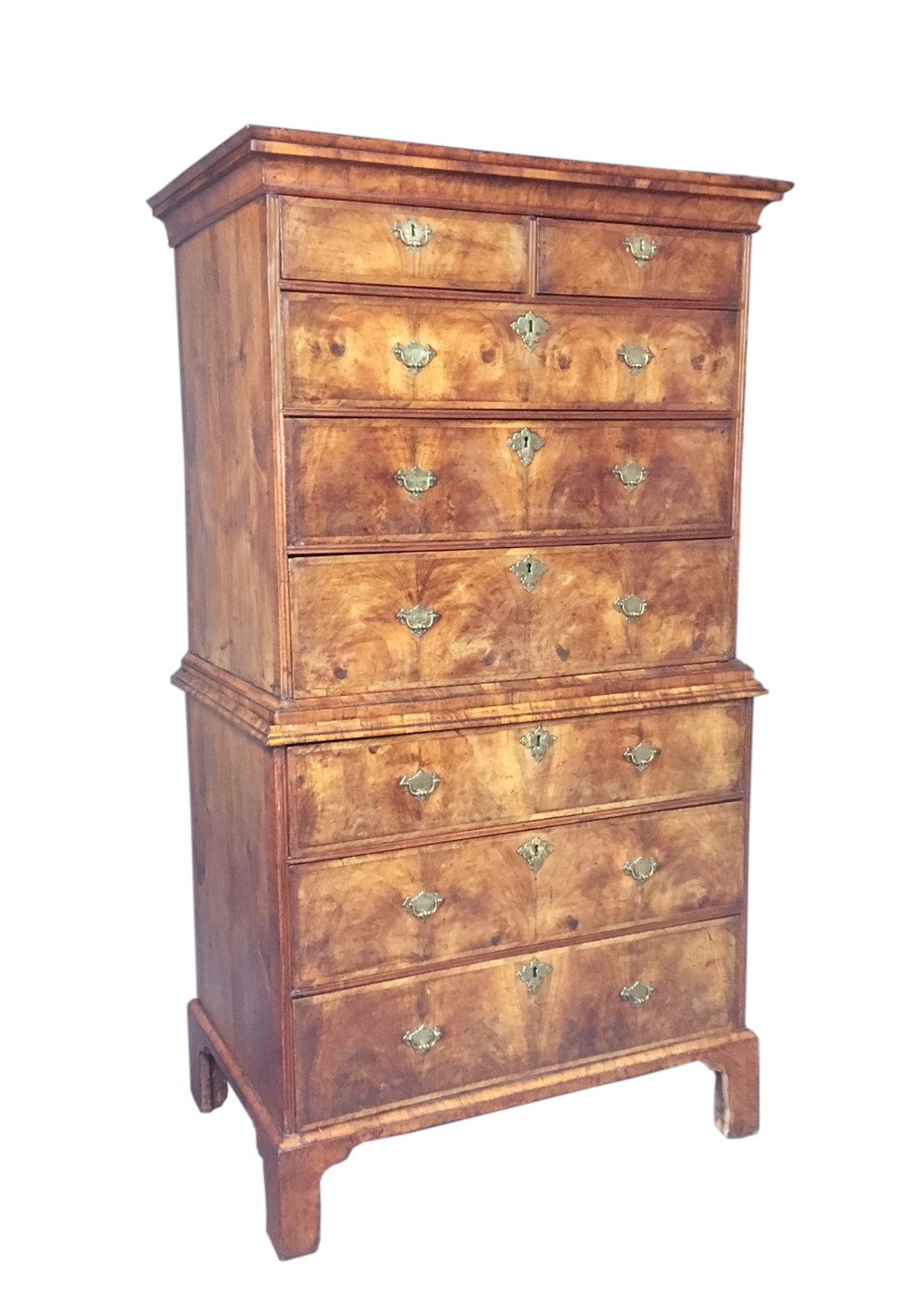 Antique walnut chest on chest