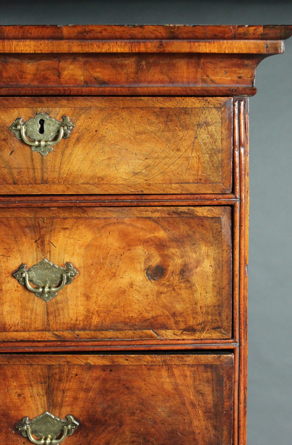 Antique walnut chest on chest View III