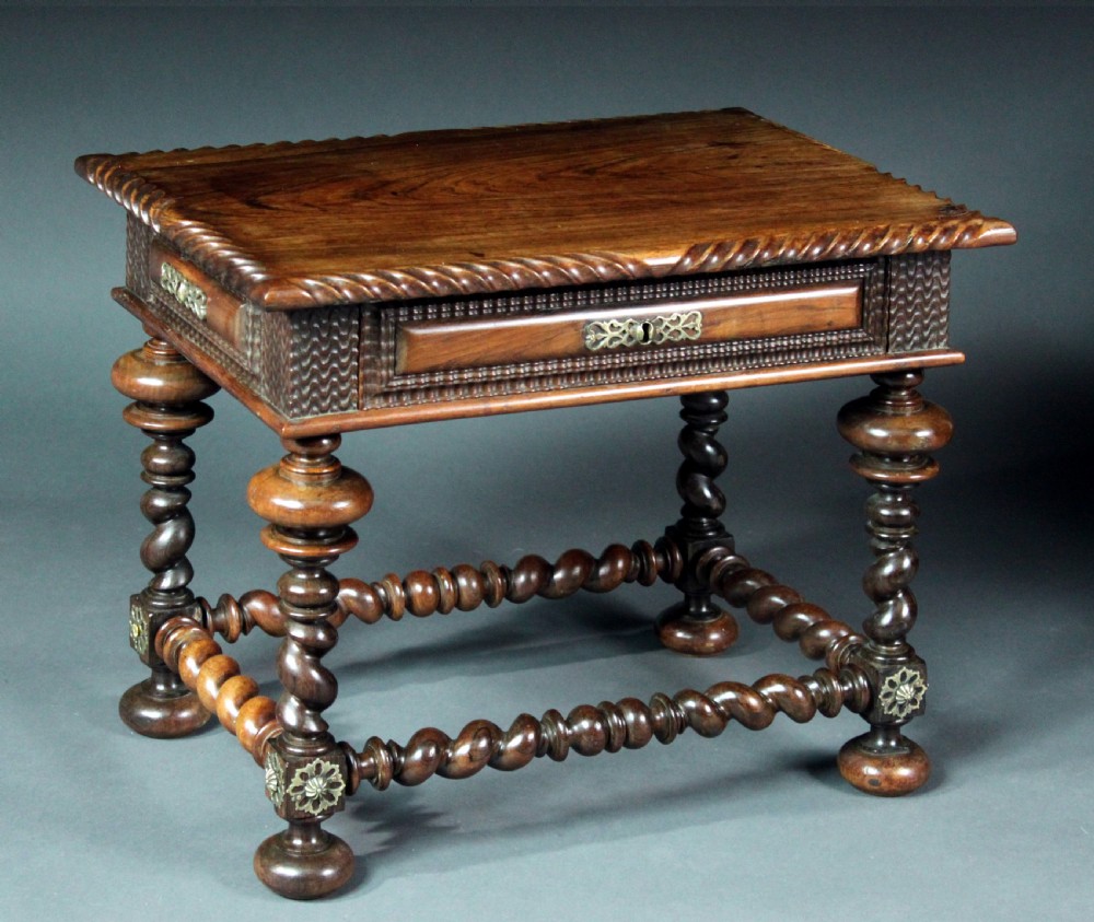 2 Portuguese low rosewood tables View II