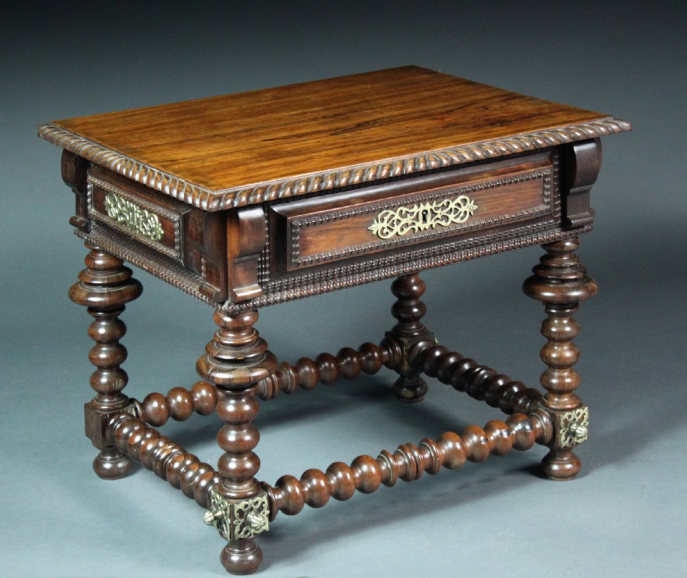 2 Portuguese low rosewood tables View III