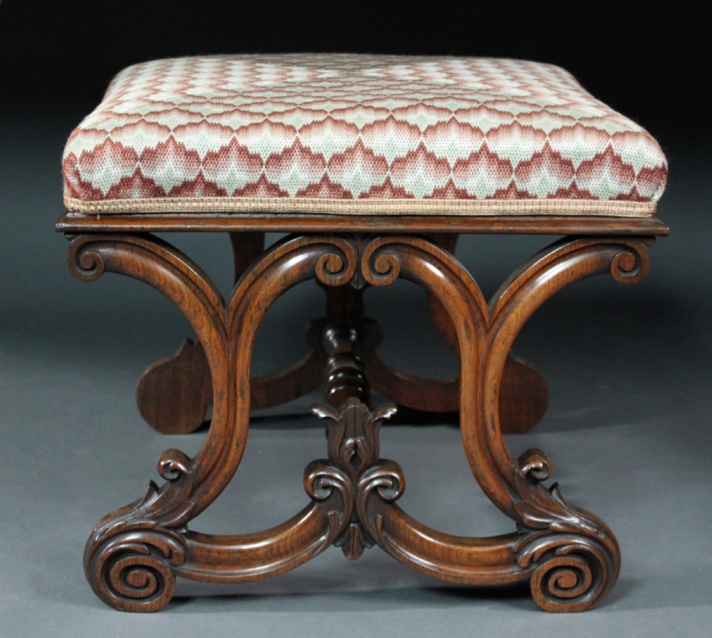 Regency Rosewood X framed Stool View II