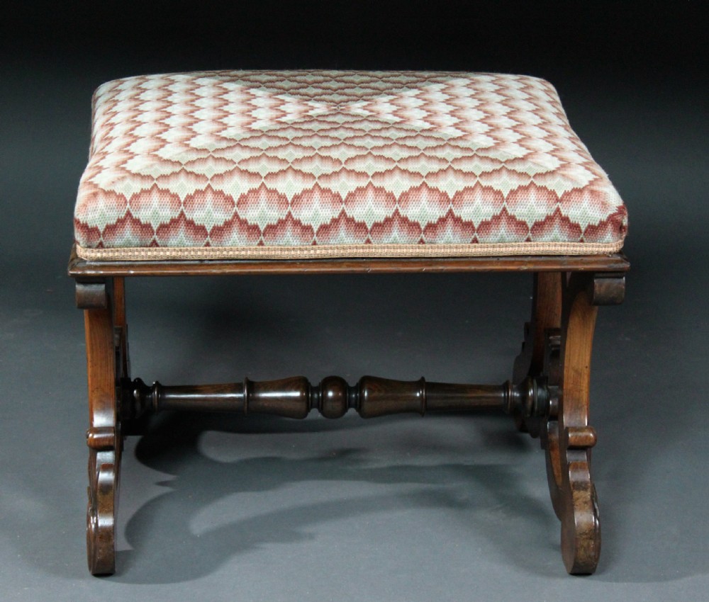 Regency Rosewood X framed Stool View III
