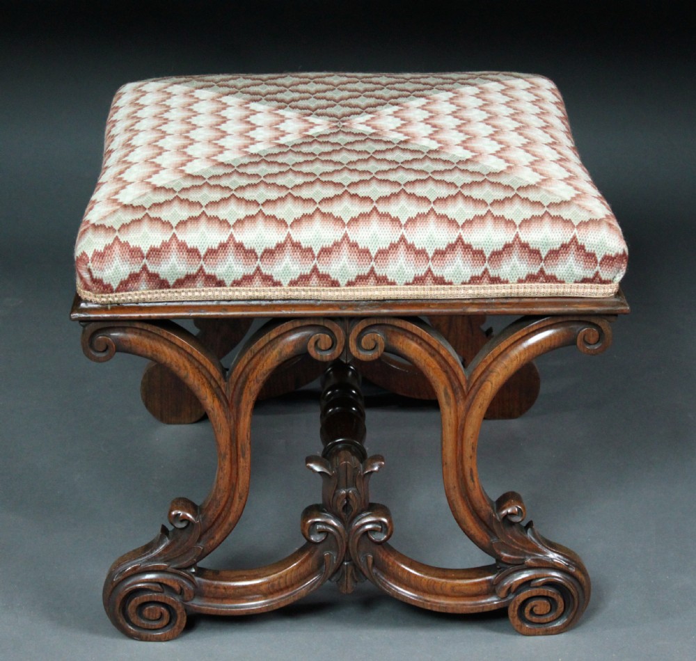 Regency Rosewood X framed Stool View IV
