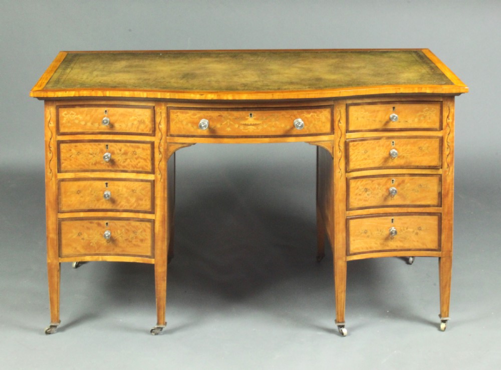 Satinwood inlaid dressing table by Edwards and Roberts, formerly owned by Maureen Swanson the fllm actress View II