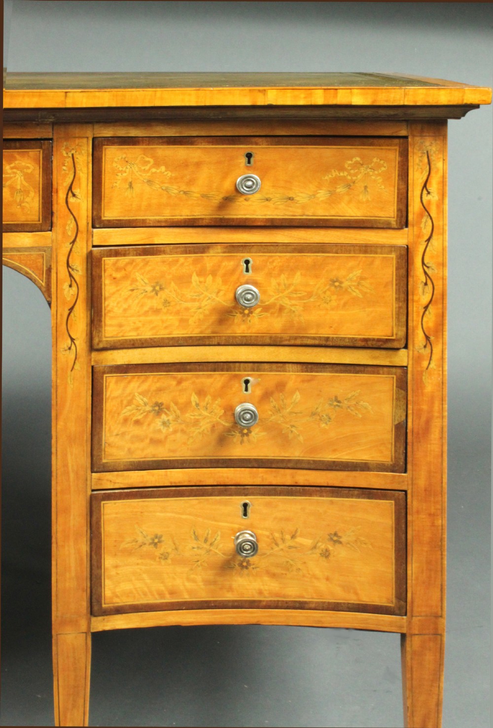 Satinwood inlaid dressing table by Edwards and Roberts, formerly owned by Maureen Swanson the fllm actress View V