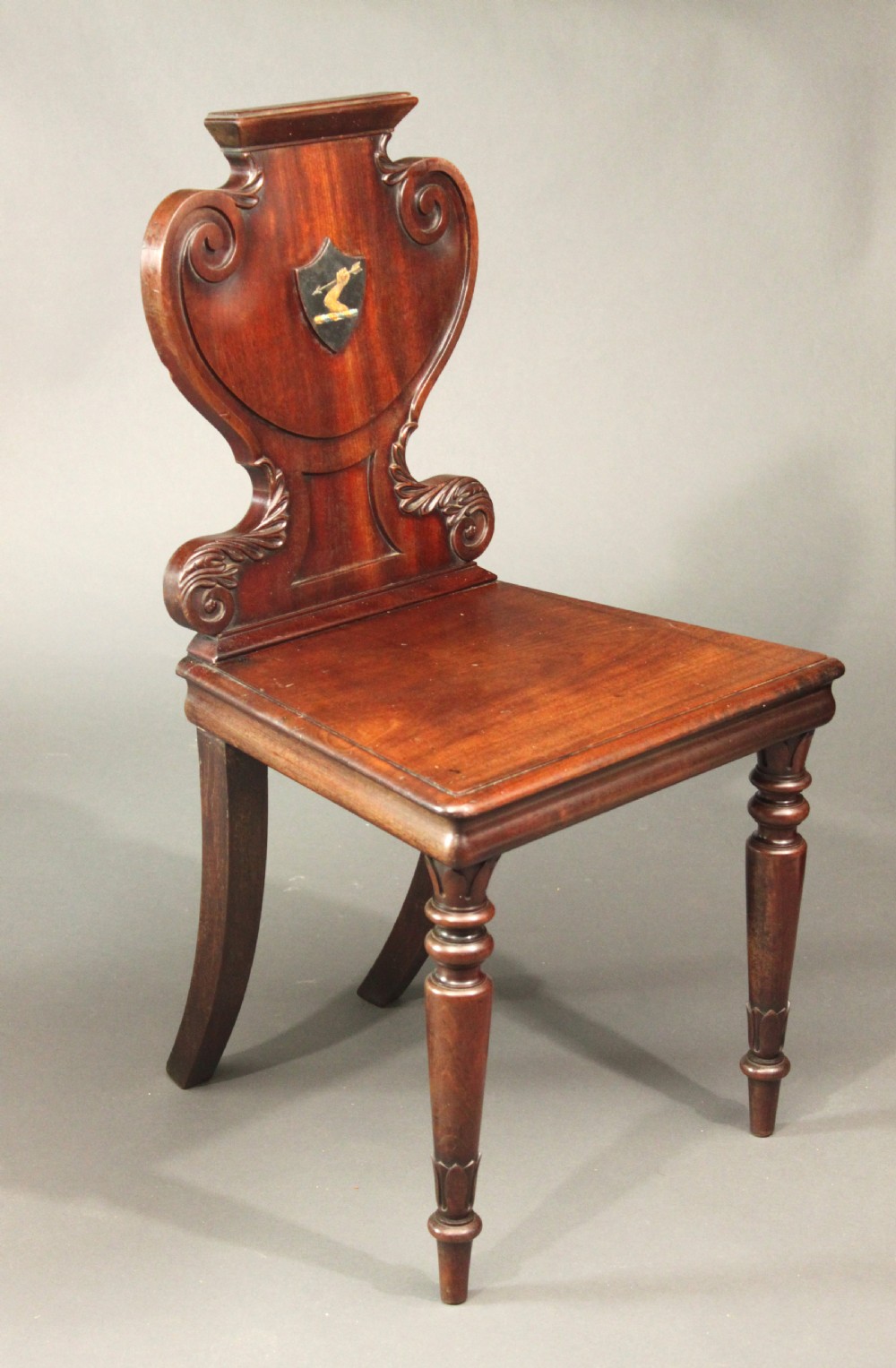 Four armorial hall chairs View IV