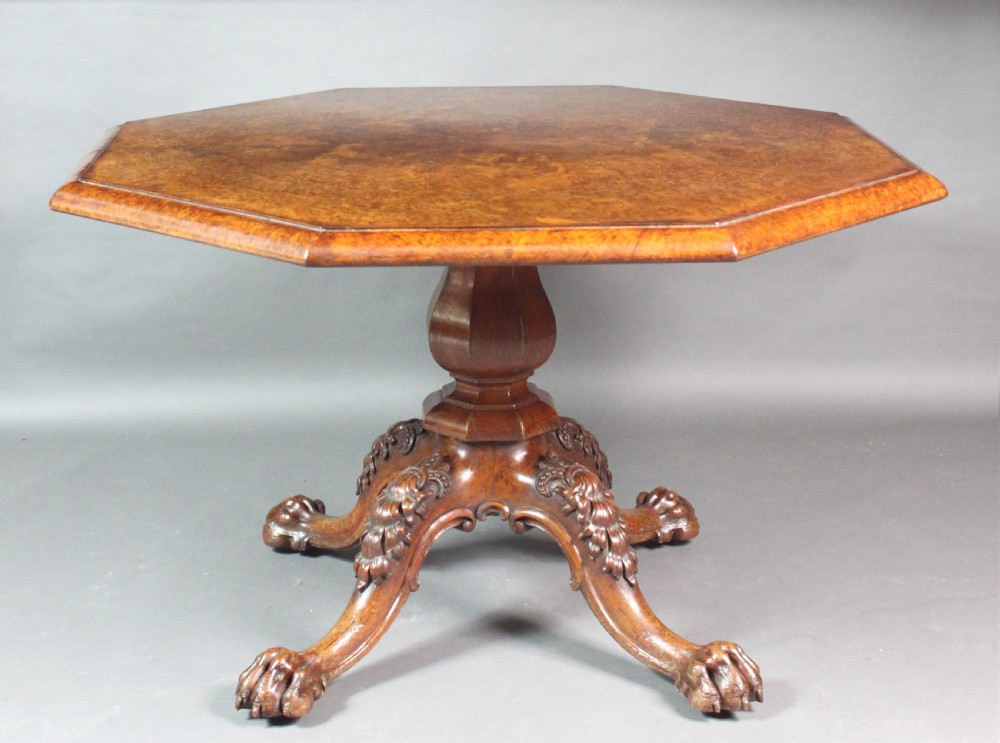 Burr oak octagonal table View II