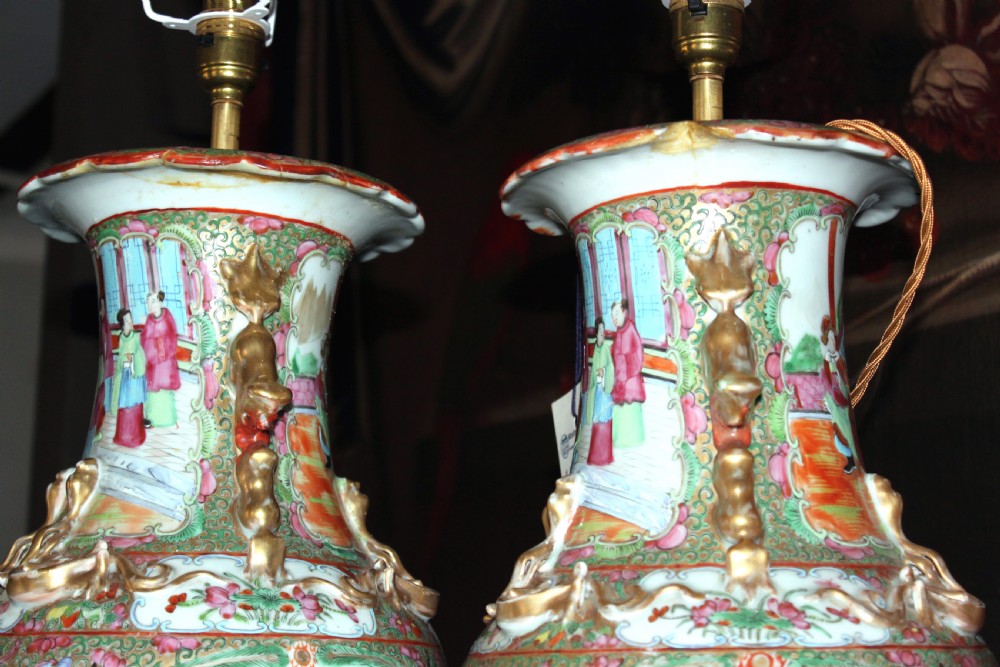 Pair of Canton vases as lamps View IV
