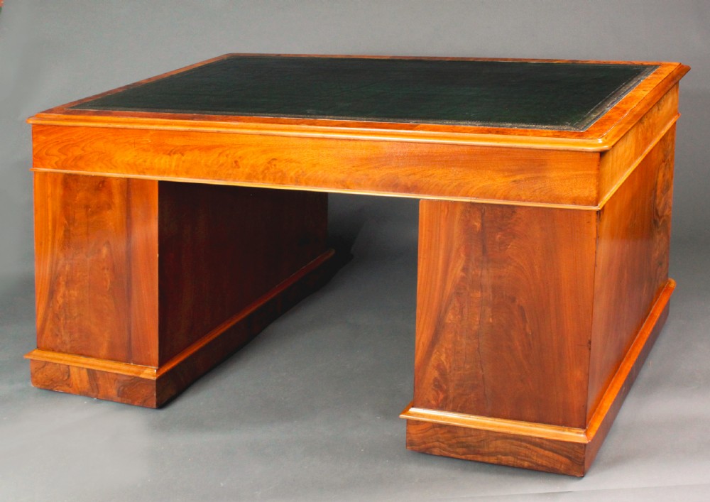 Walnut pedestal desk View III