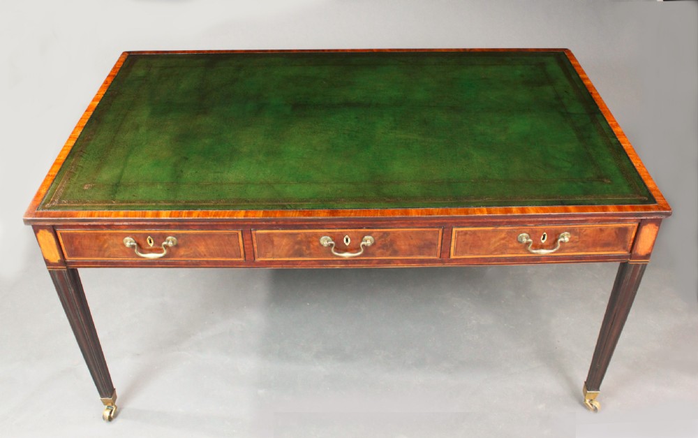 Georgian mahogany writing table View VI