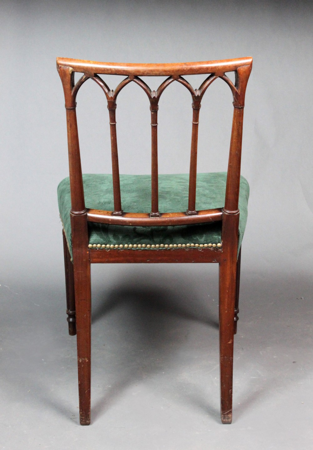 Set of 8 Georgian Mahogany Gothic Design Dining Chairs View VI