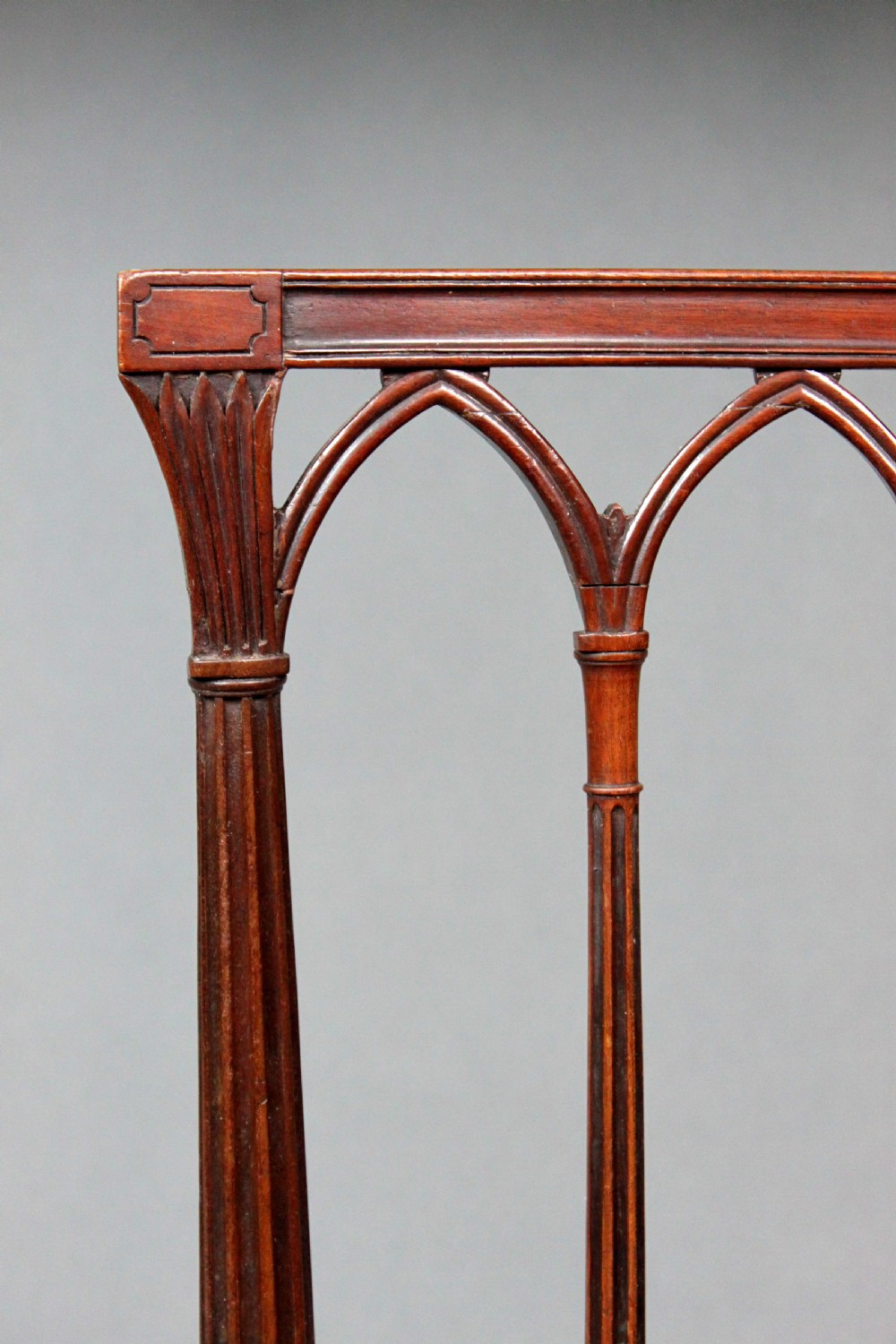 Set of 8 Georgian Mahogany Gothic Design Dining Chairs View VII