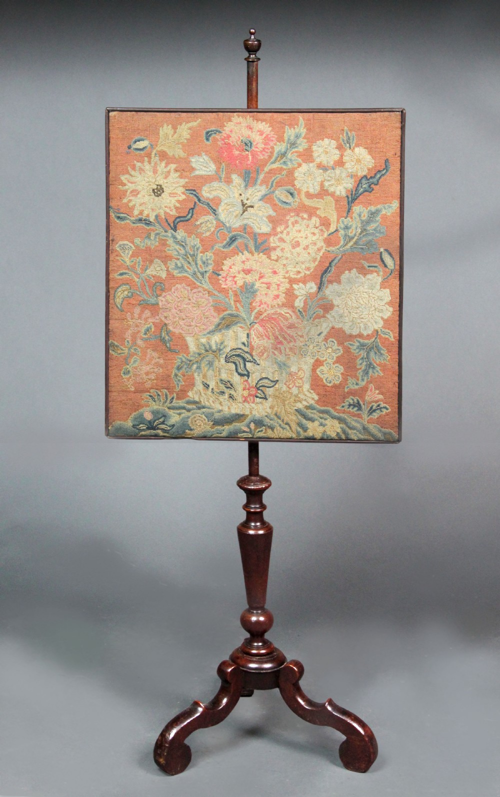 Queen Anne Walnut Fire Screen
