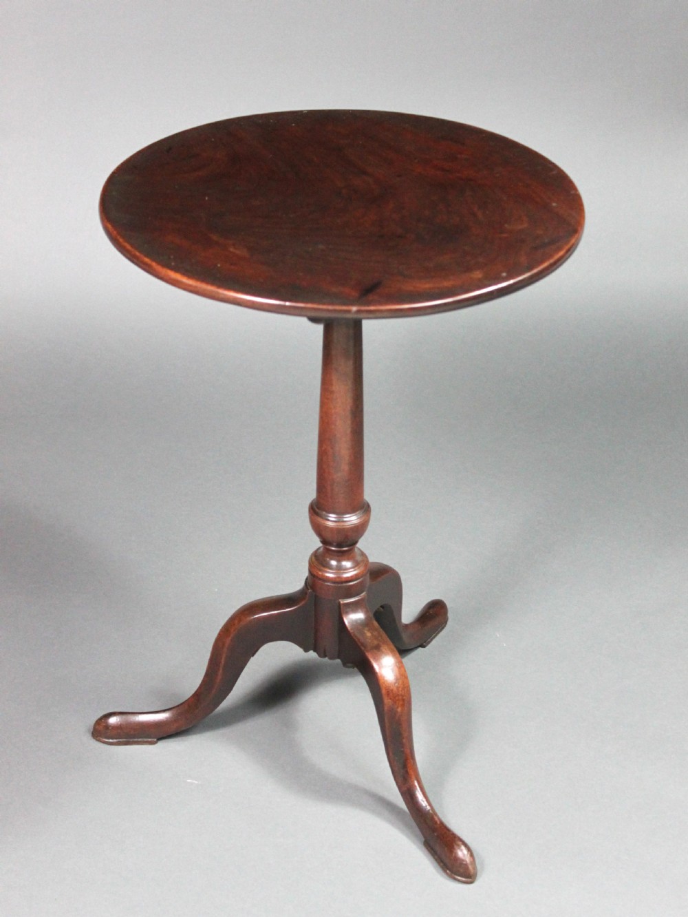 Small George III mahogany tripod table View II