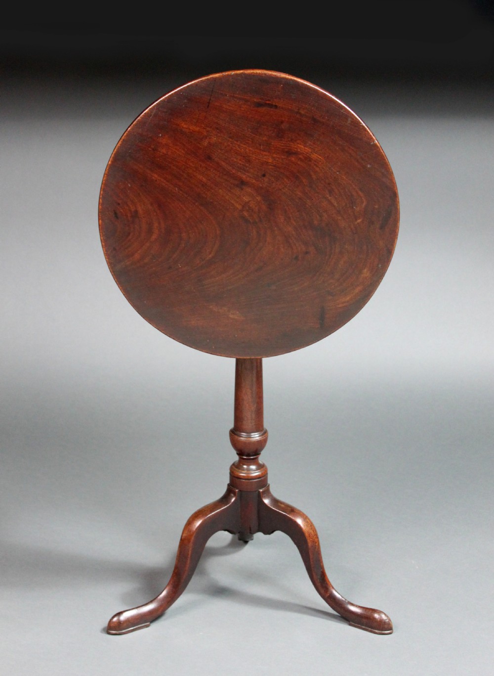 Small George III mahogany tripod table View V