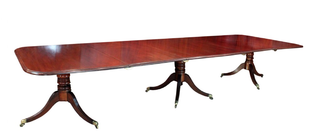 Regency three pillar mahogany table View II