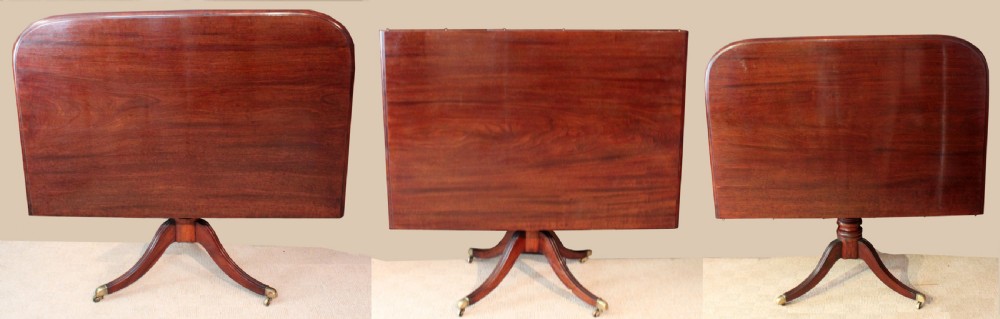 Regency three pillar mahogany table View III