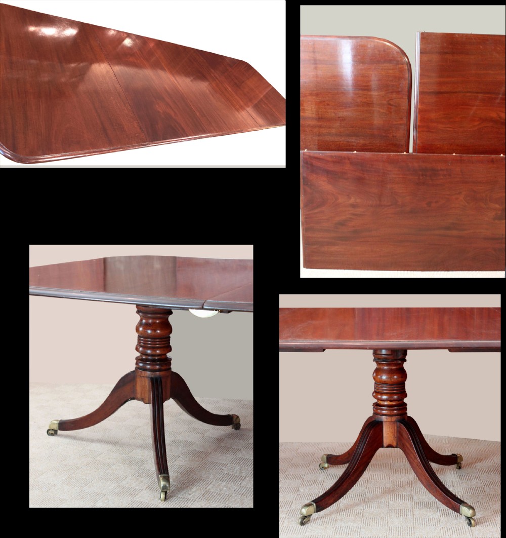 Regency three pillar mahogany table View VI