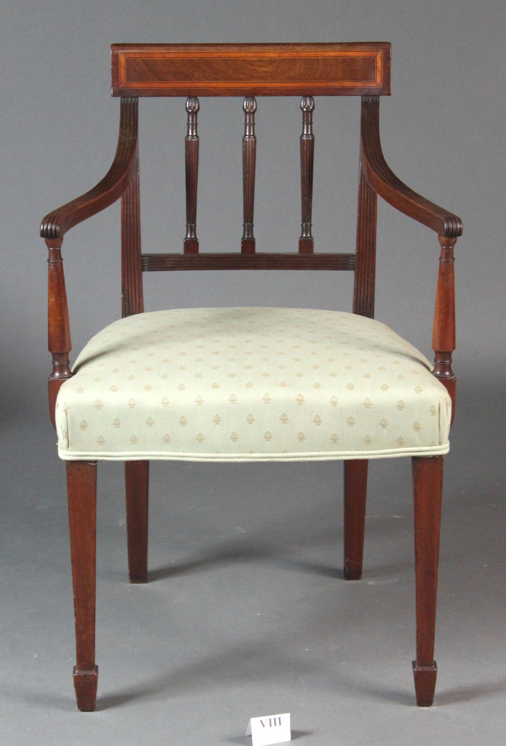 Georgian Set of Eight Sheraton Period Mahogany Dining Chairs View V