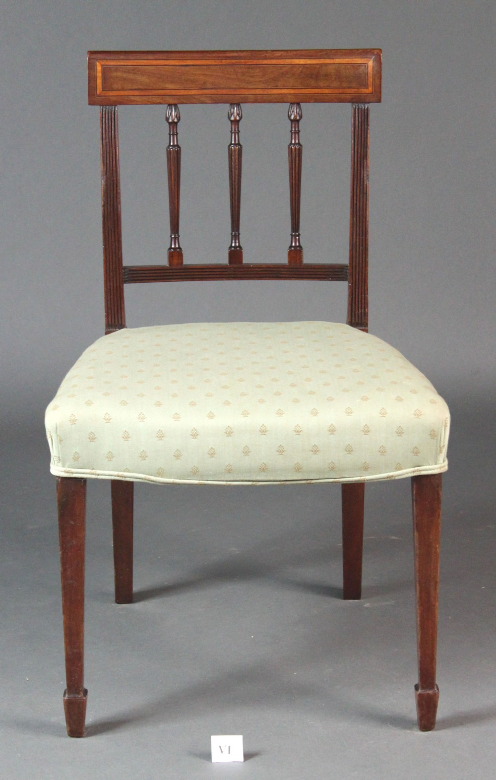 Georgian Set of Eight Sheraton Period Mahogany Dining Chairs View VI
