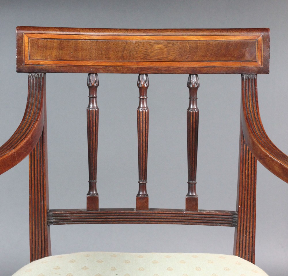 Georgian Set of Eight Sheraton Period Mahogany Dining Chairs View VII