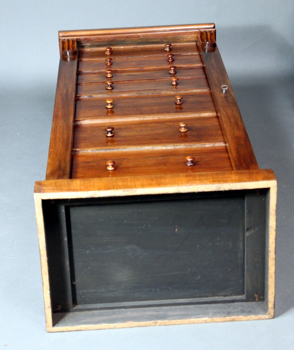 Victorian Rosewood Secretaire Wellington Chest View IX