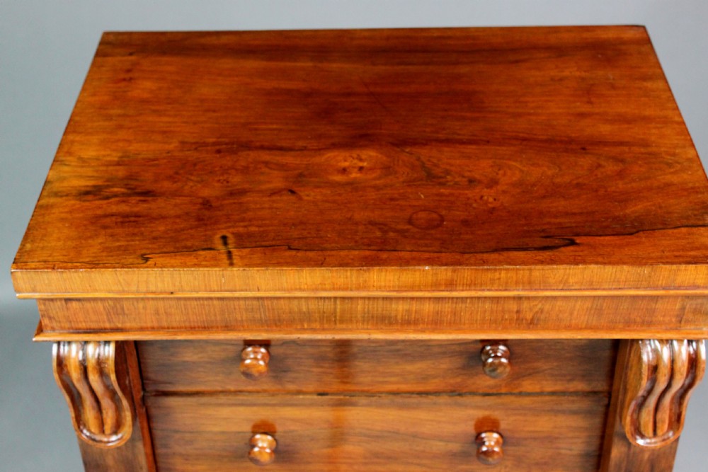 Victorian Rosewood Secretaire Wellington Chest View X