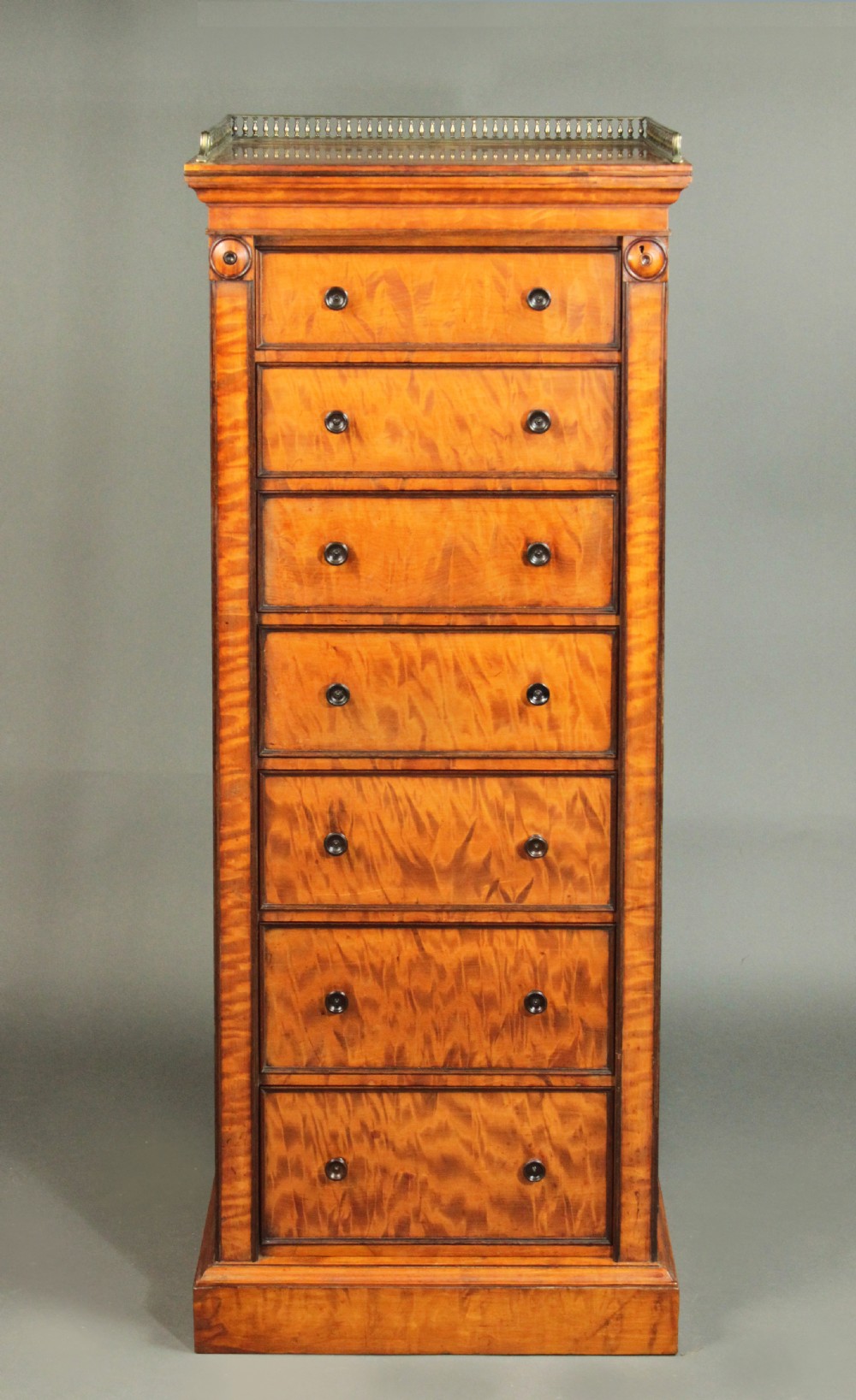Antique Satinwood Wellington Chest View II