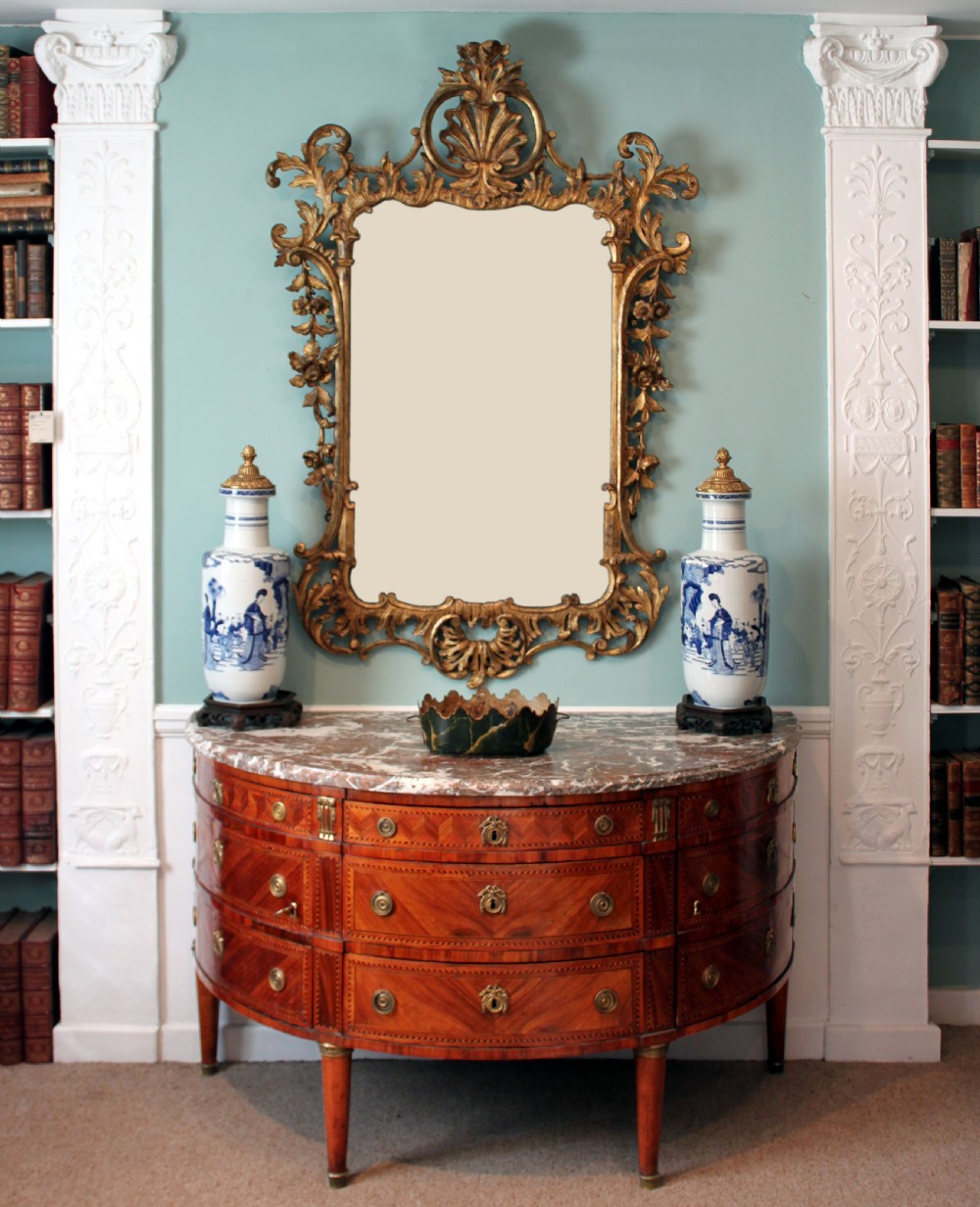 Antique demi-lune commode View III