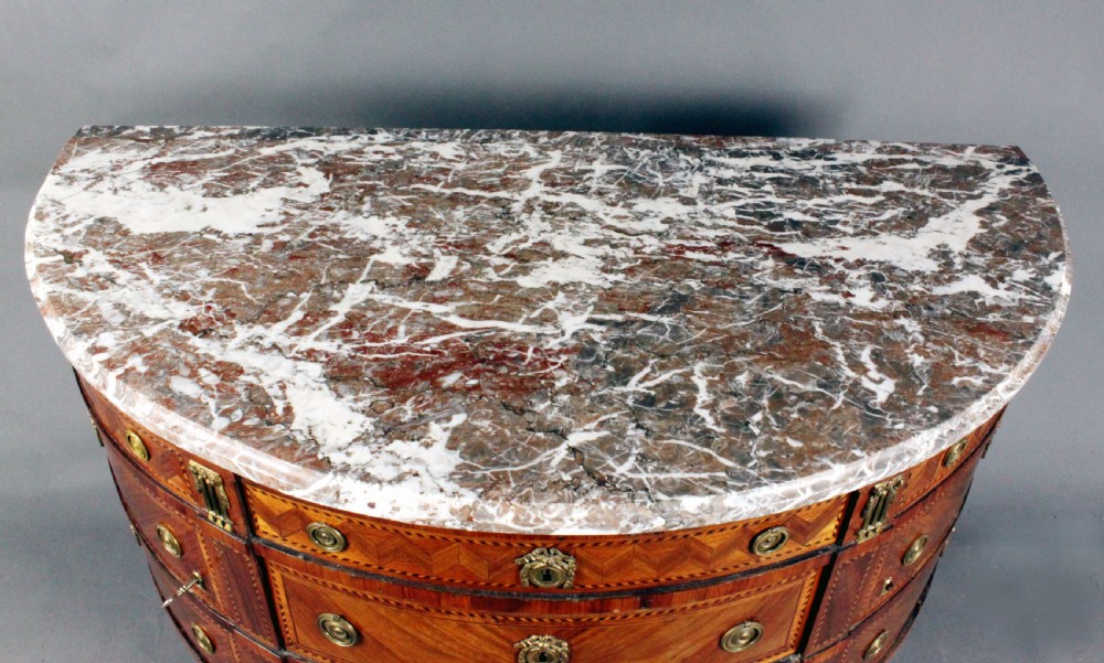 Antique demi-lune commode View V