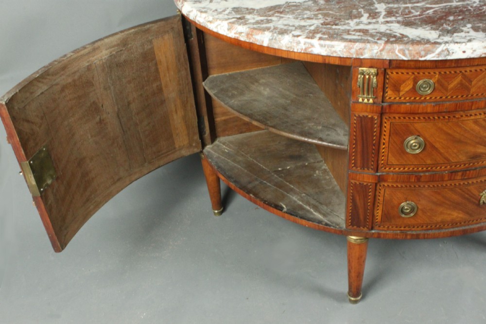 Antique demi-lune commode View VI