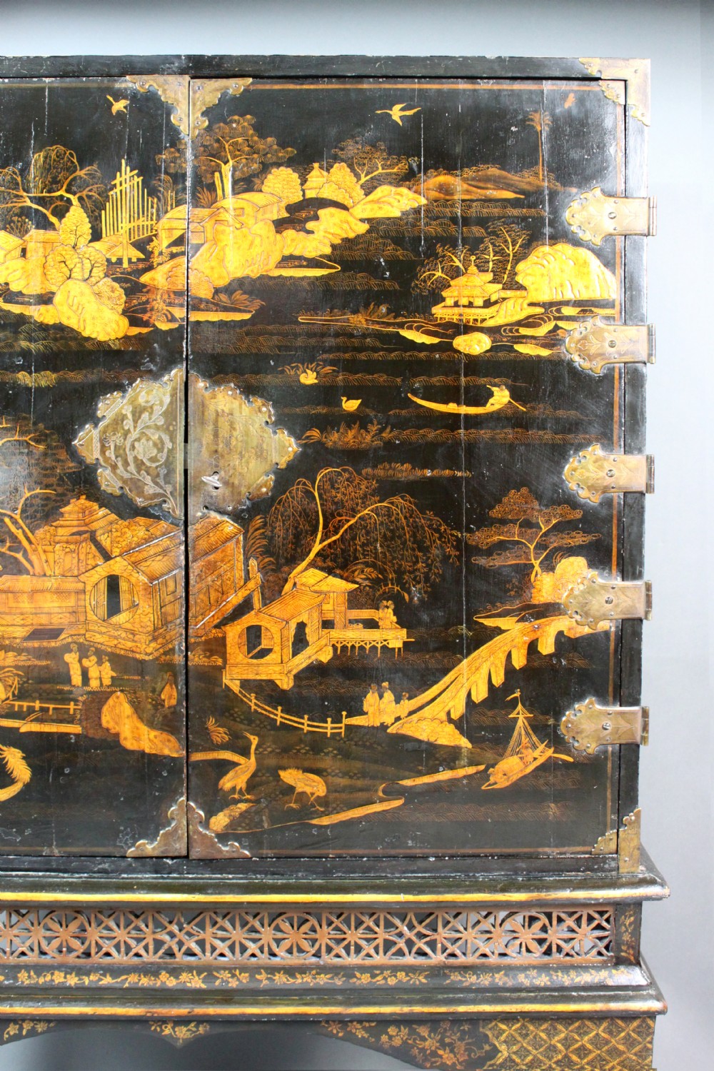 A William and Mary Black Lacquer Cabinet on Stand View V