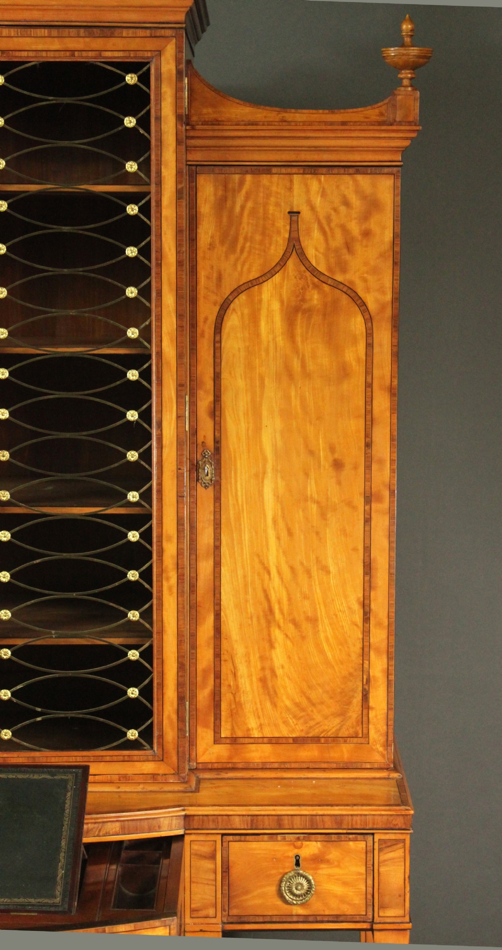 George III satinwood cabinet in the manner of Thomas Sheraton View VIII