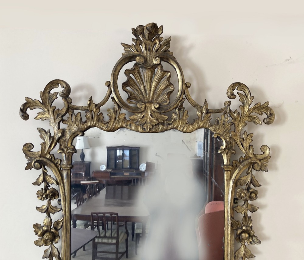 Chippendale style giltwood mirror View III