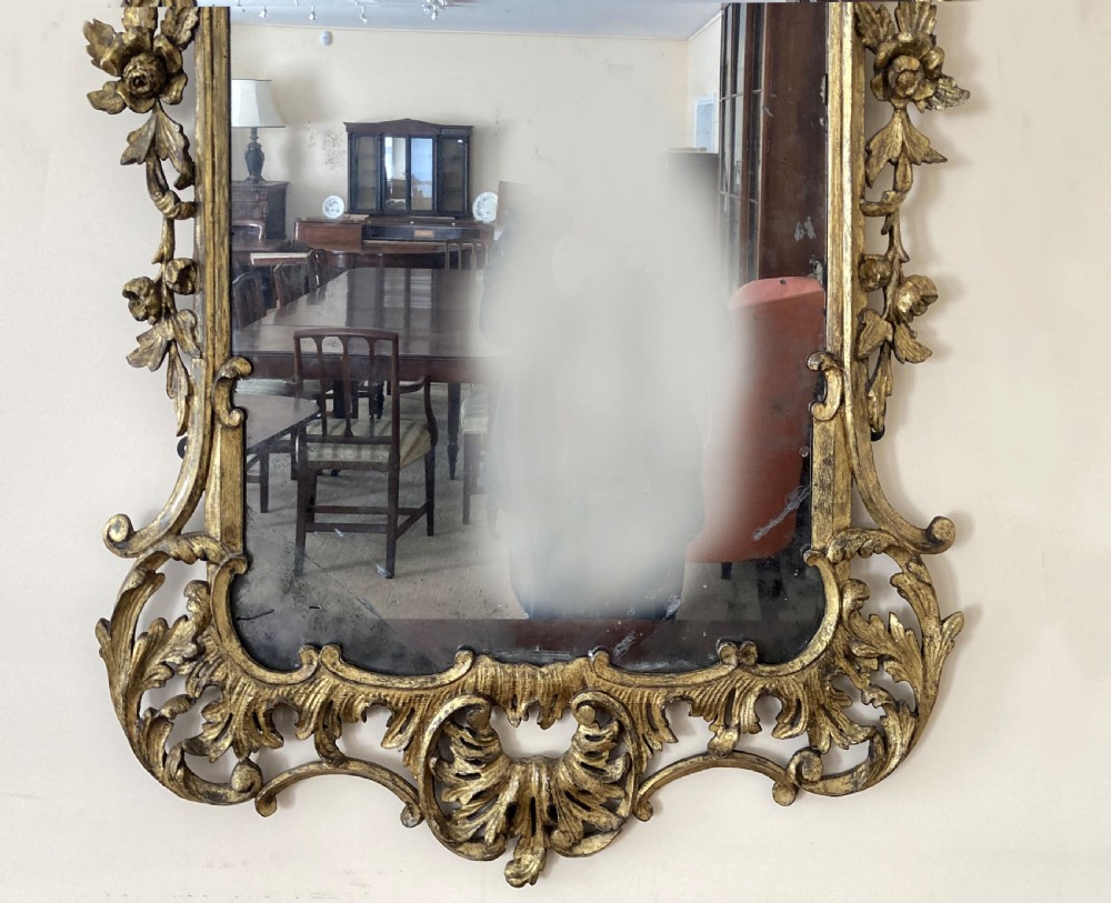 Chippendale style giltwood mirror View IV