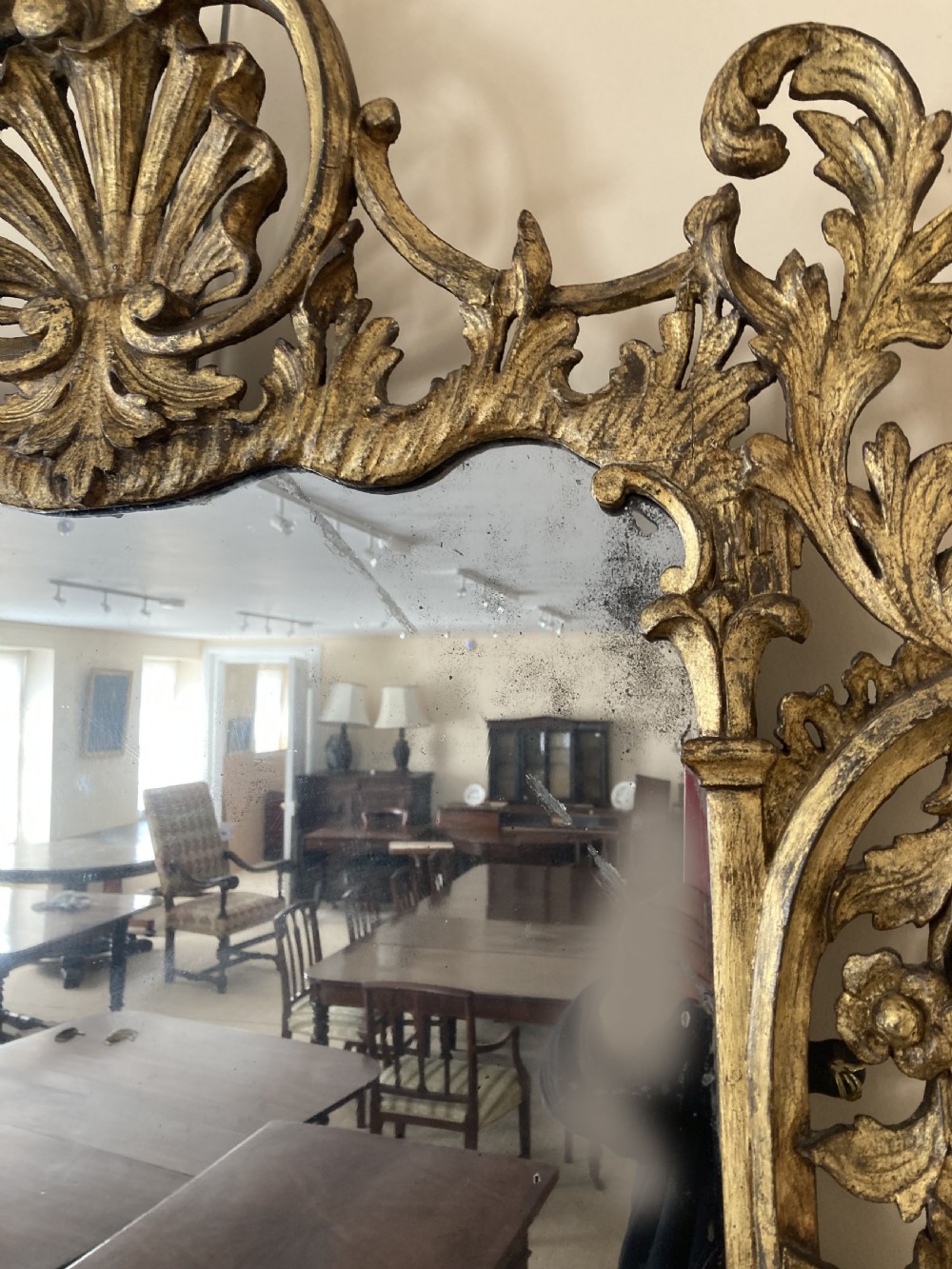 Chippendale style giltwood mirror View VIII