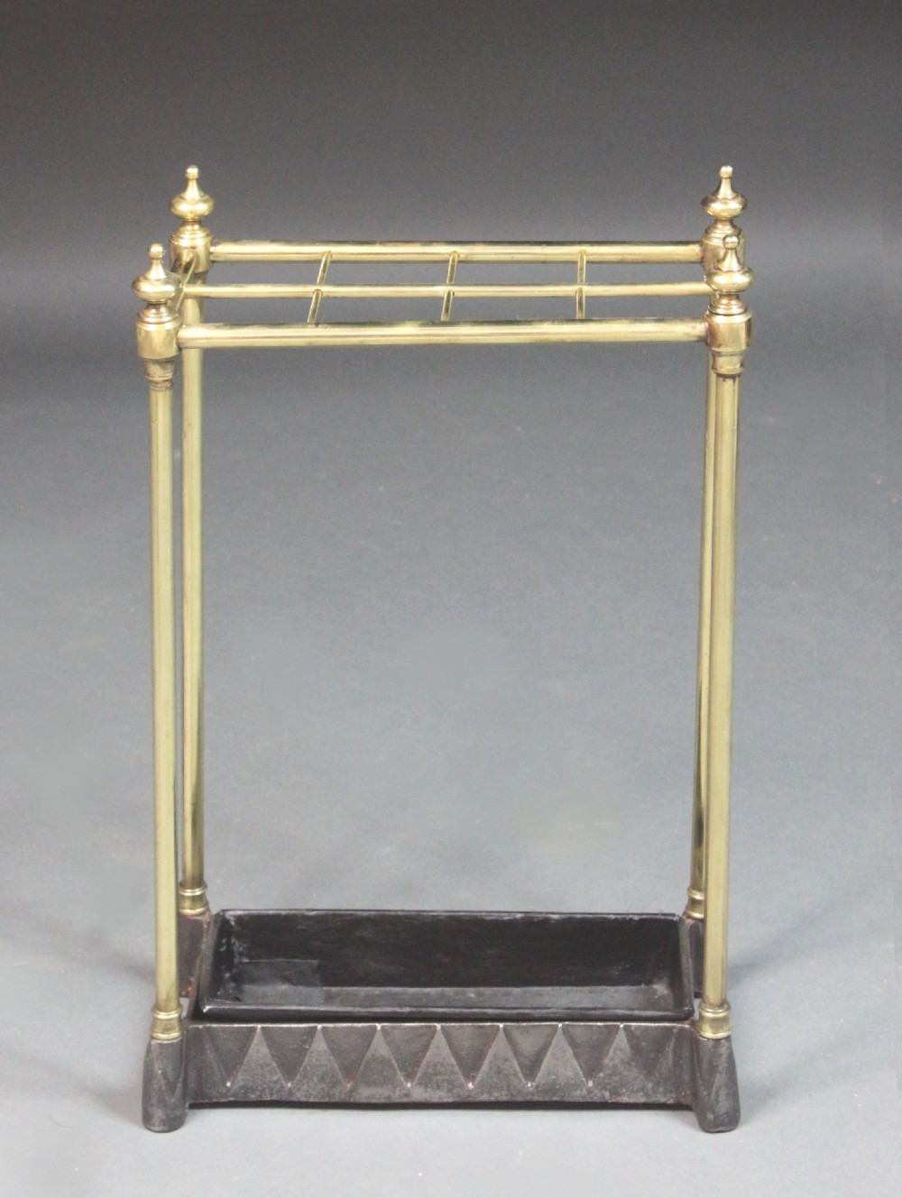 Victorian brass umbrella stand
