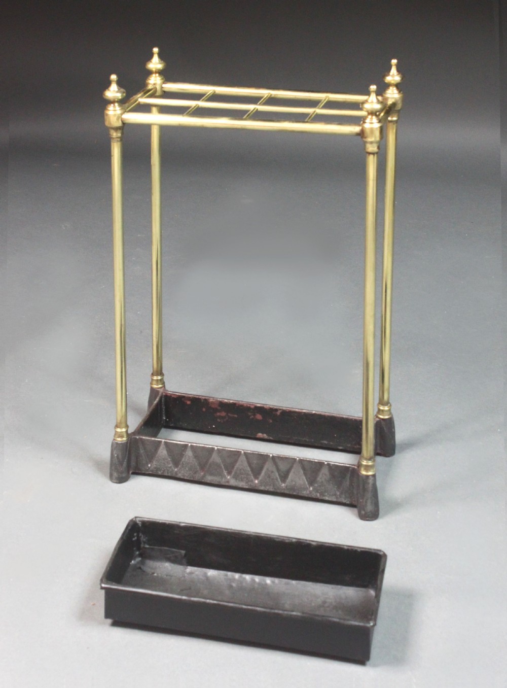 Victorian brass umbrella stand View III