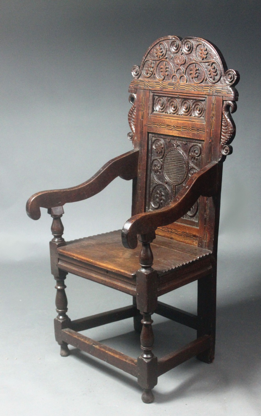 Pair of Oak Wainscot Chairs View III