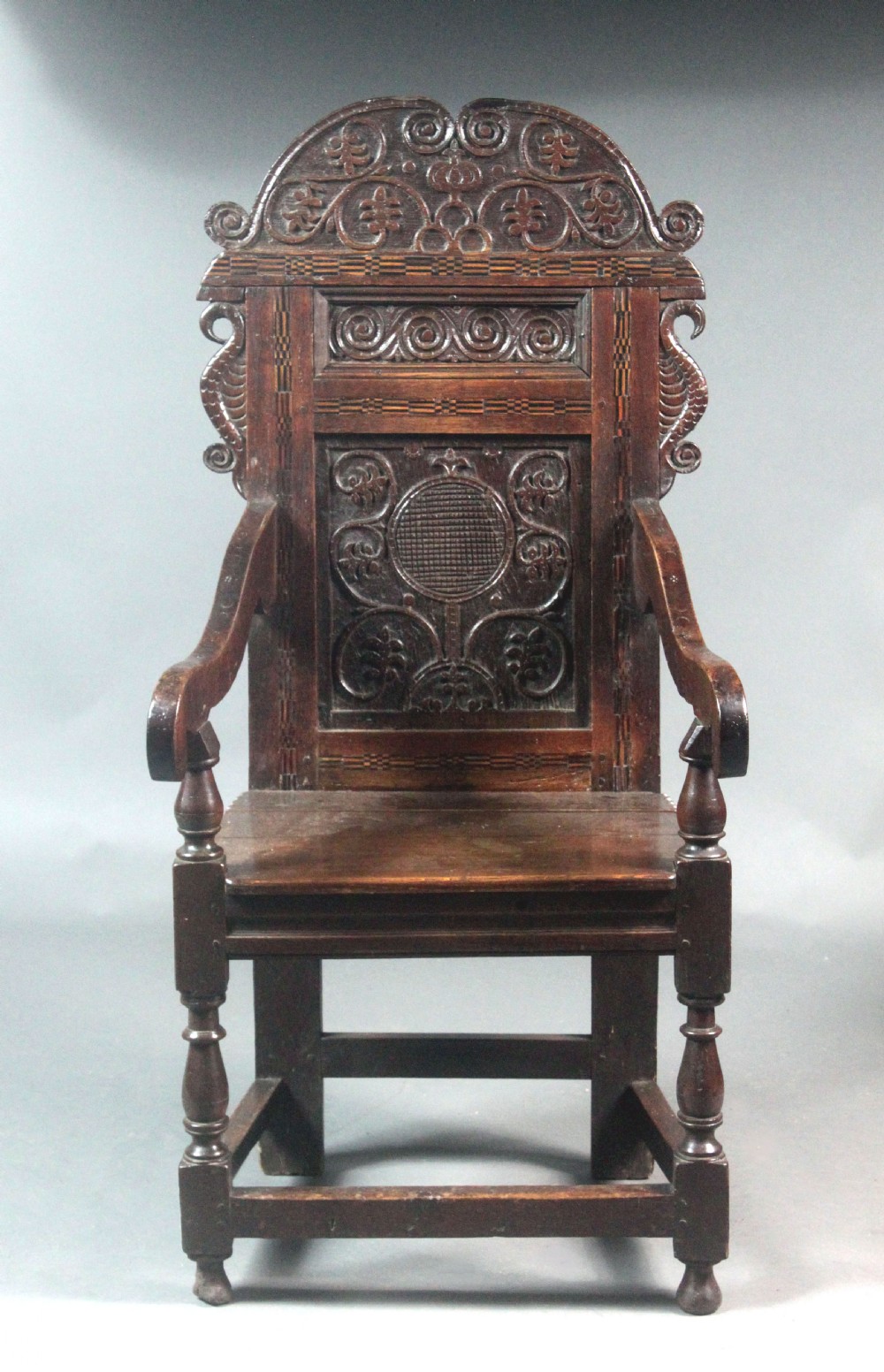 Pair of Oak Wainscot Chairs View IV