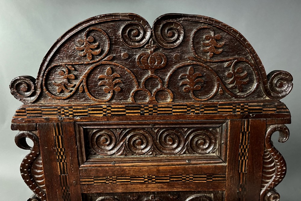 Pair of Oak Wainscot Chairs View V