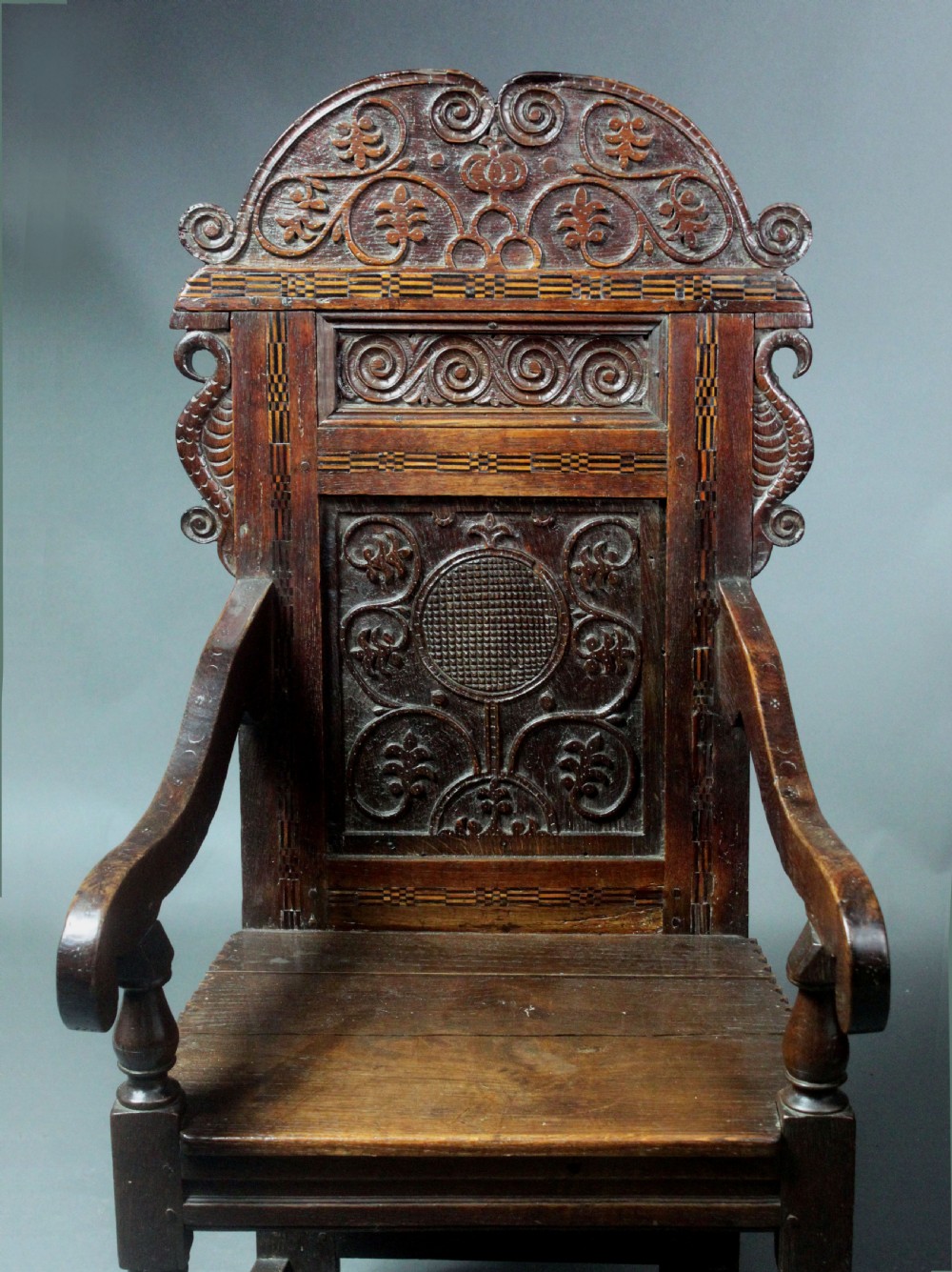 Pair of Oak Wainscot Chairs View VI