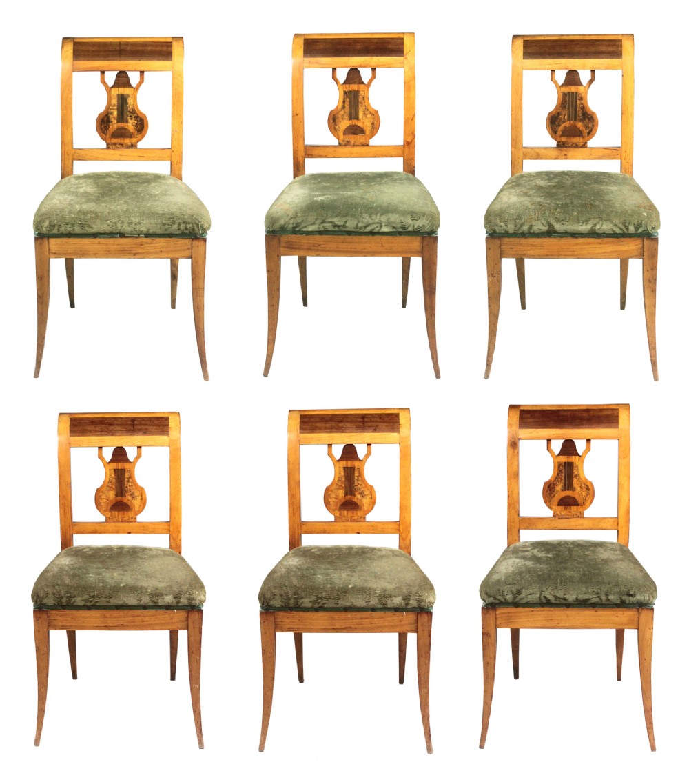 Set of Six Biedermeier Chairs View II