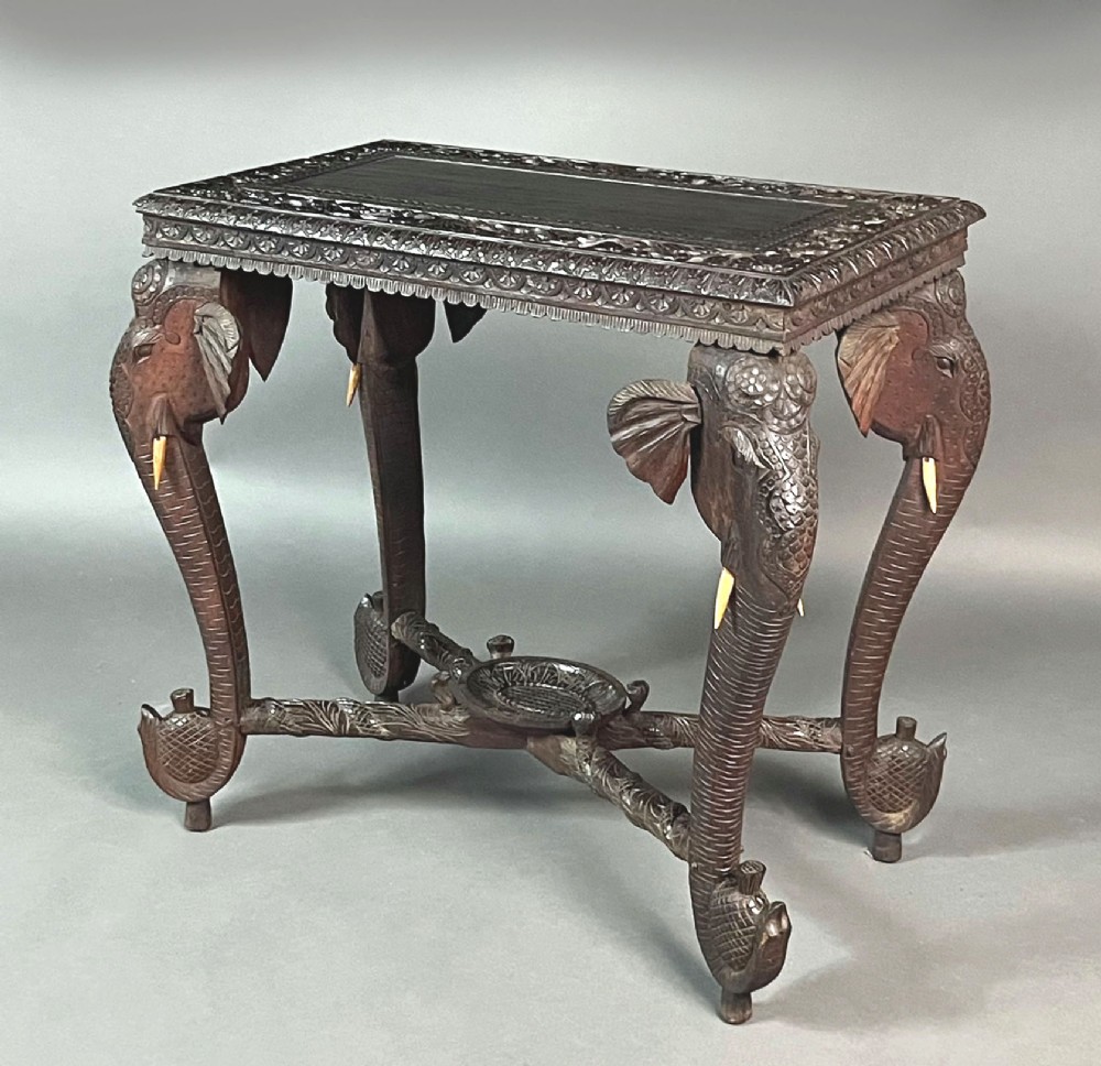 Antique Indian Elephant Table