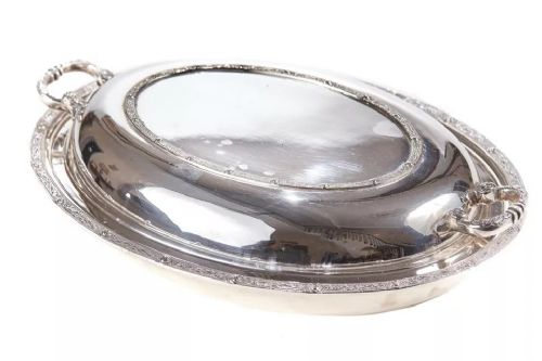 Antique  Silver Plated Serving Dish