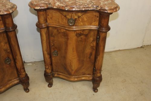 PAIR OF ITALIAN WALNUT BEDSIDE TABLES - ADDITIONAL PHOTO 1