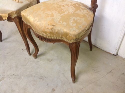 PAIR OF FRENCH WALNUT CHAIRS - ADDITIONAL PHOTO 2