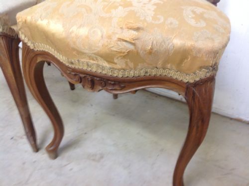 PAIR OF FRENCH WALNUT CHAIRS - ADDITIONAL PHOTO 3