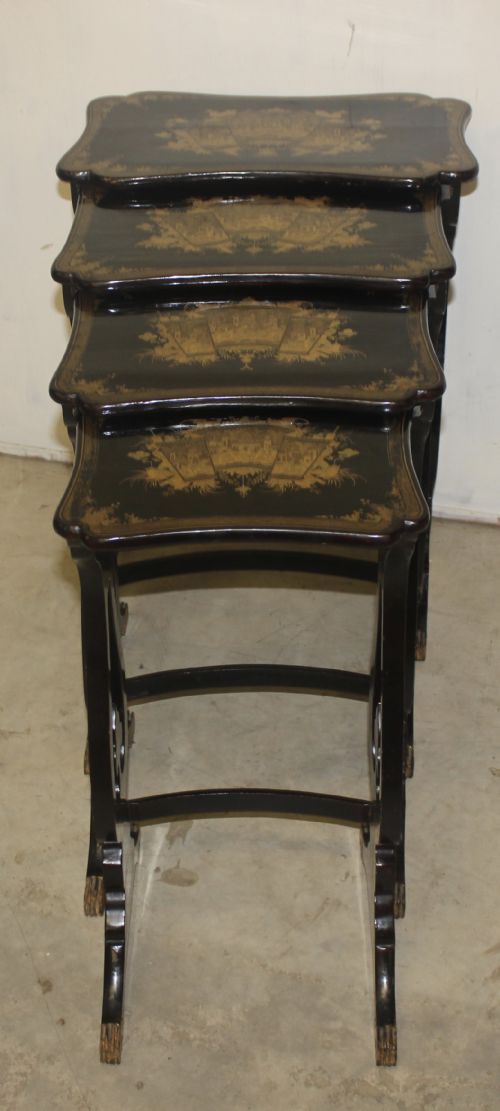 nest of 4 tables - CATEGORY: ANTIQUE TABLES - DATED 1870