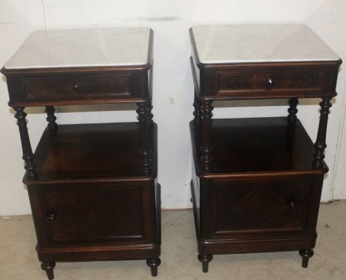 pair of bedside tables - CATEGORY: ANTIQUE CABINETS - DATED 1880